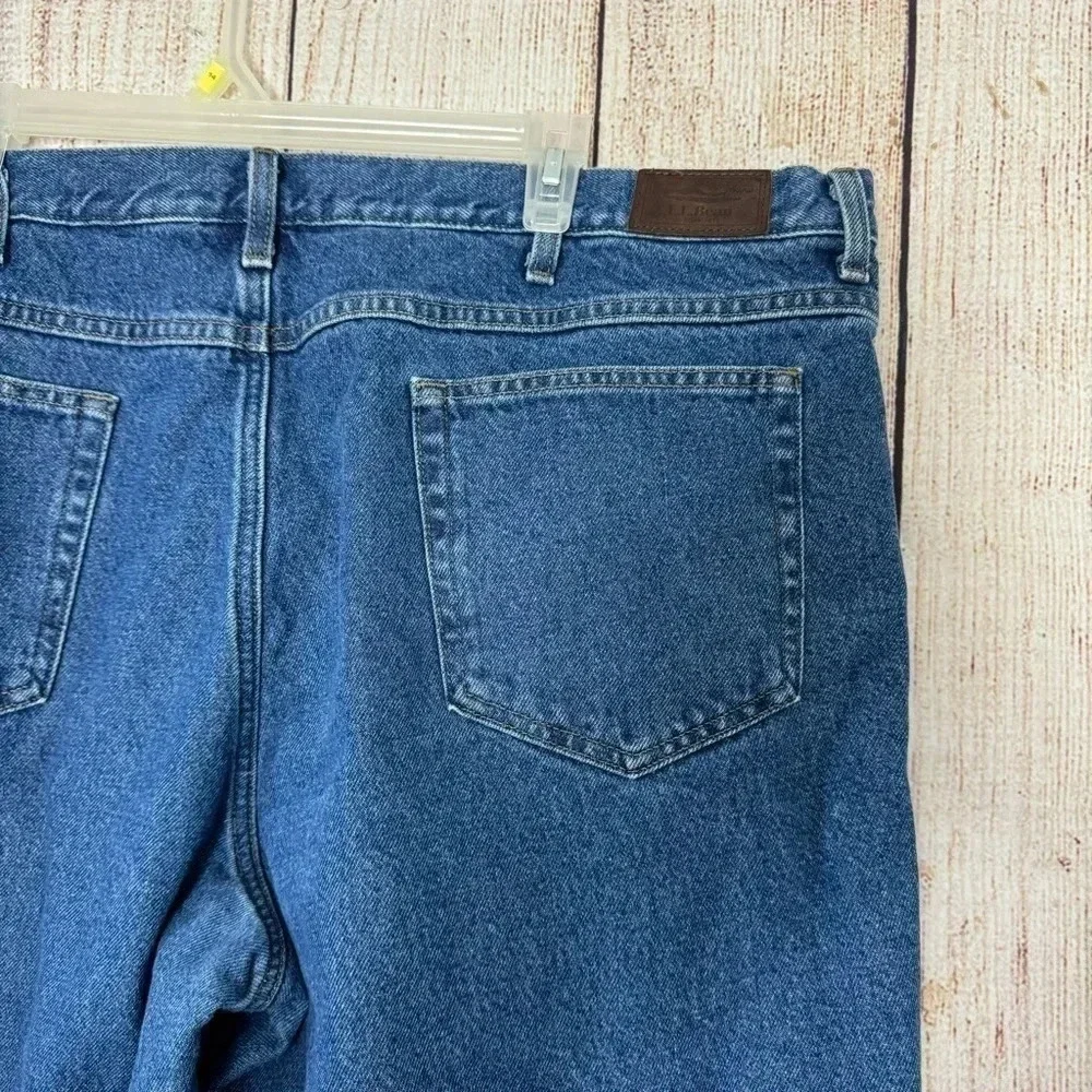 L.L Bean mens plaid lined jeans size 44x32